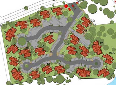 Residential Aparments Block Stands